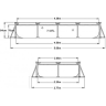 Каркасный бассейн INTEX Rectangular Frame 28274, 450×220×84 см, с фильтр-насосом